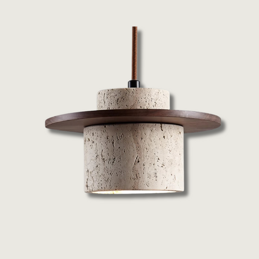Suspension Luminaire en Travertin Naturel avec Éclairage LED Ajustable pour Cuisine et Salle à Manger – Élégance Moderne 0
