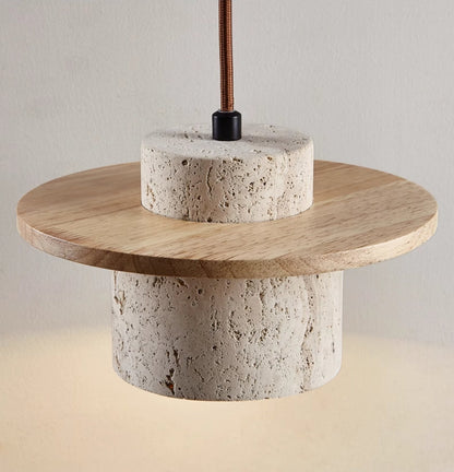 Suspension Luminaire en Travertin Naturel avec Éclairage LED Ajustable pour Cuisine et Salle à Manger – Élégance Moderne 5