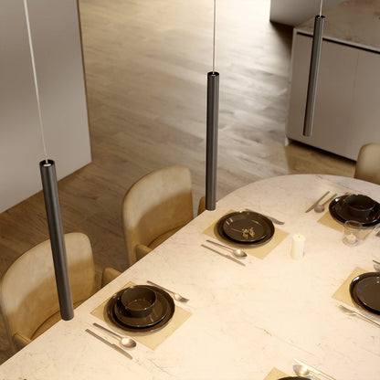Suspension Minimaliste Ajustable en Aluminium avec Éclairage LED Énergétiquement Efficace - Lumière Chaude 3000K pour Cuisine 8